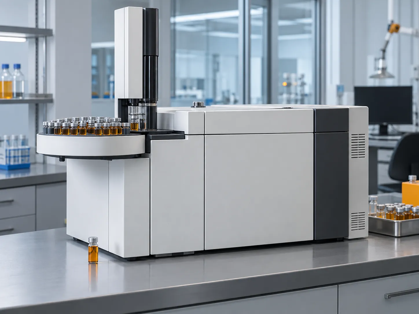 Image illustrative d’un chromatographe en phase gazeuse pour l’analyse des gaz dissous